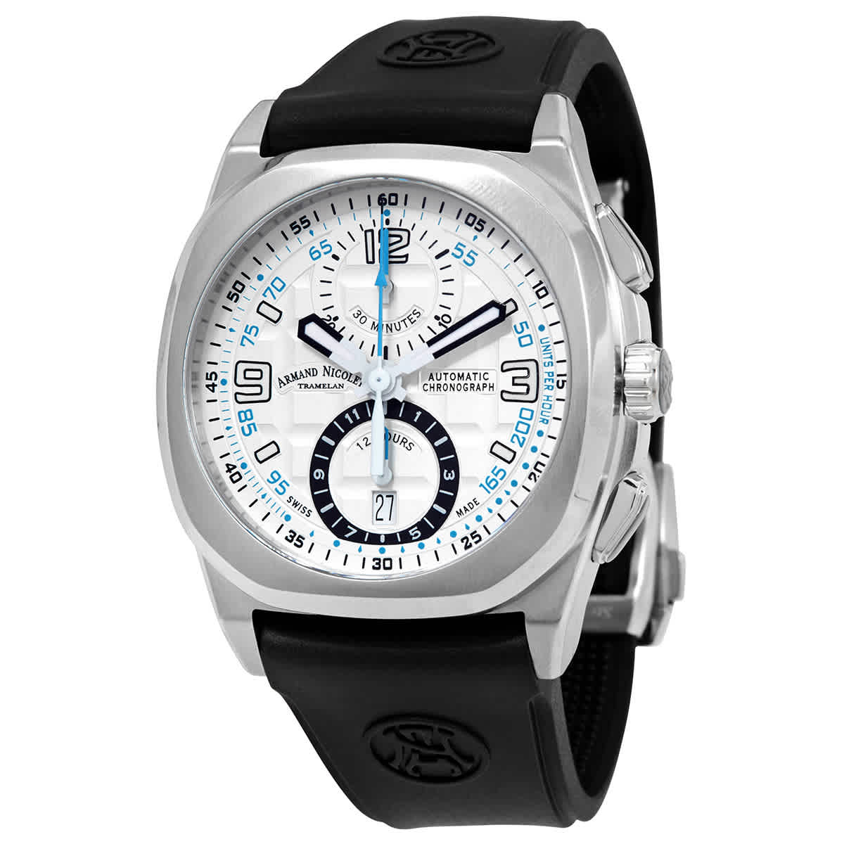 Armand Nicolet Jh9 Chronograph Automatic Silver Dial Mens Watch A668haa-az-gg4710n In Black / Silver