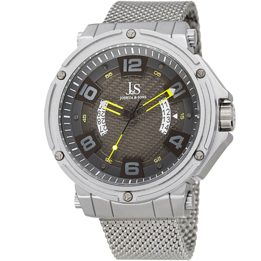 JOSHUA AND SONS QUARTZ GREY DIAL MENS WATCH JX132YL