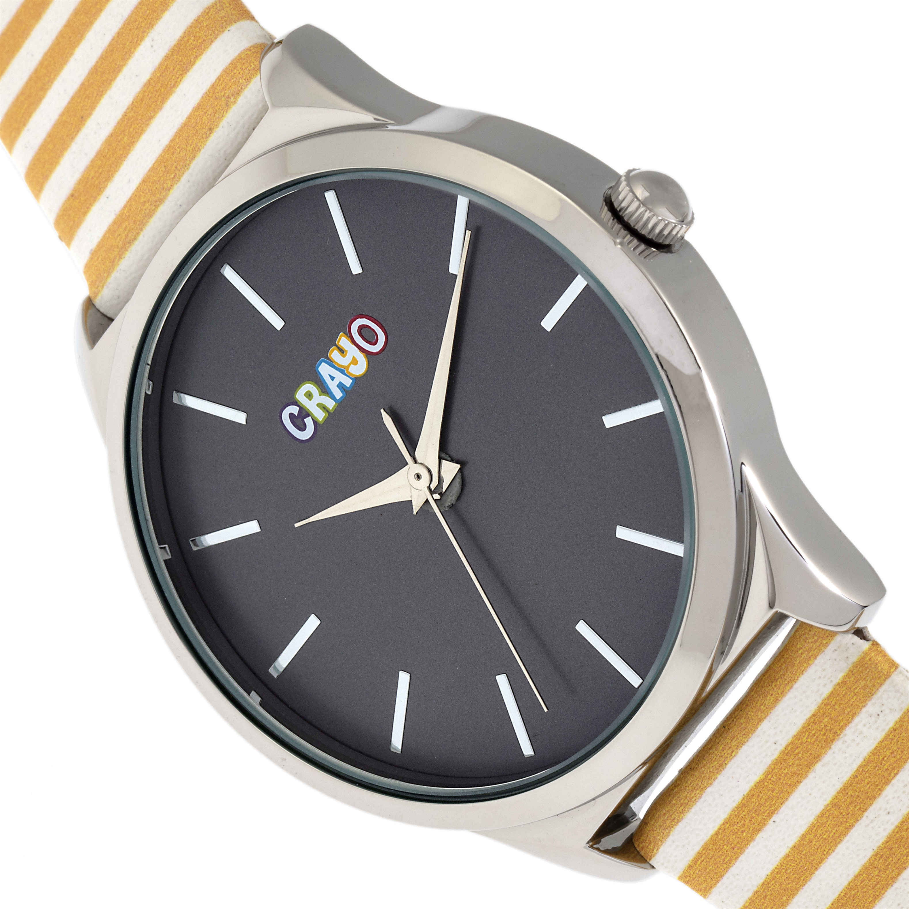 Shop Crayo Aboard Quartz Grey Dial Unisex Watch Cracr5603 In Green / Grey / Yellow