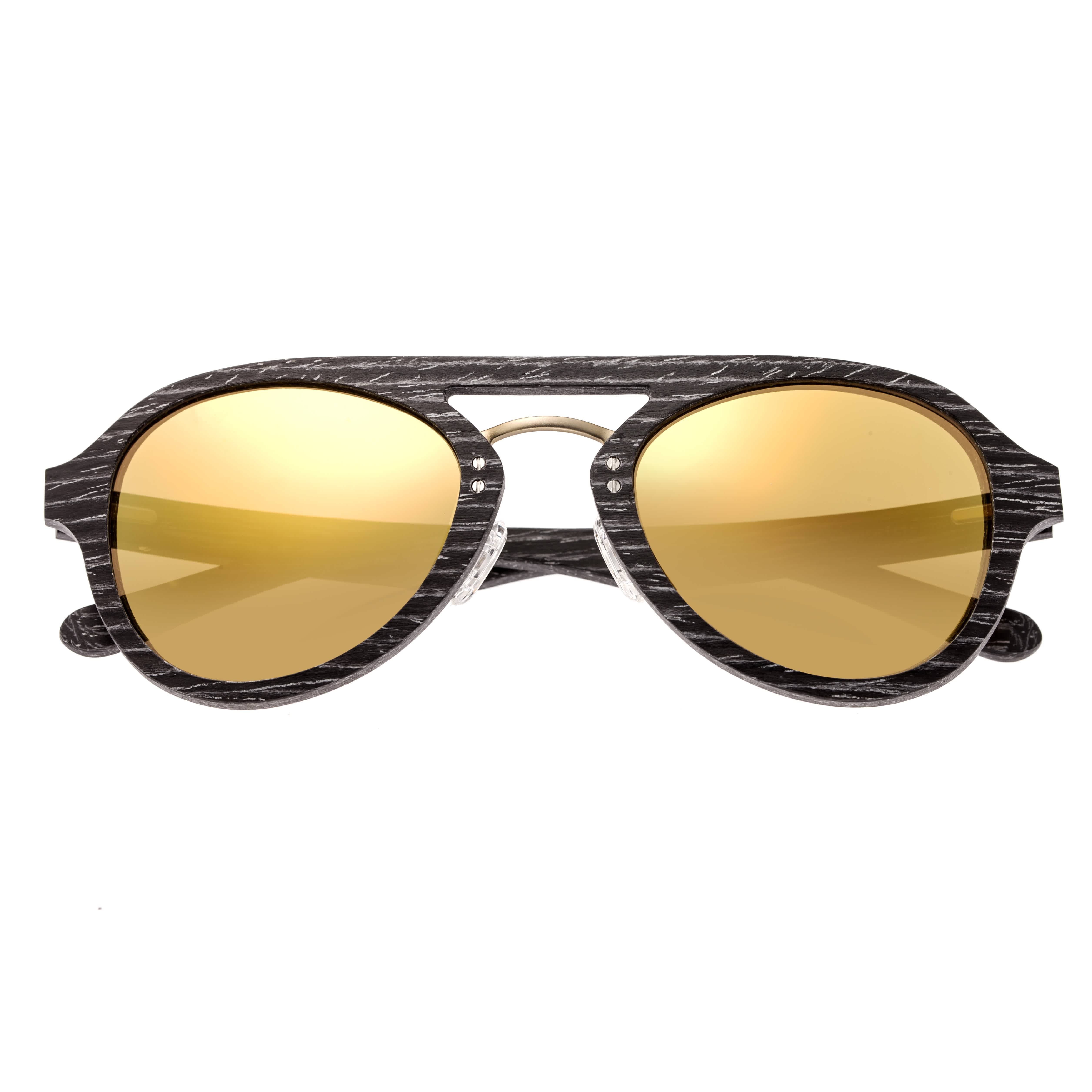 Earth Cruz Wood Sunglasses In Black / Gold / Spring