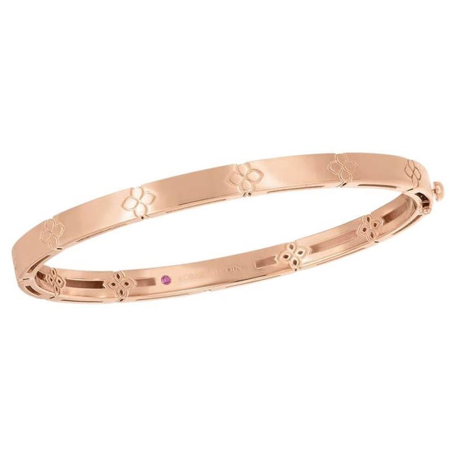 Roberto Coin Love In Verona Narrow Width Bangle 7773203axba0 In Rose Gold-tone