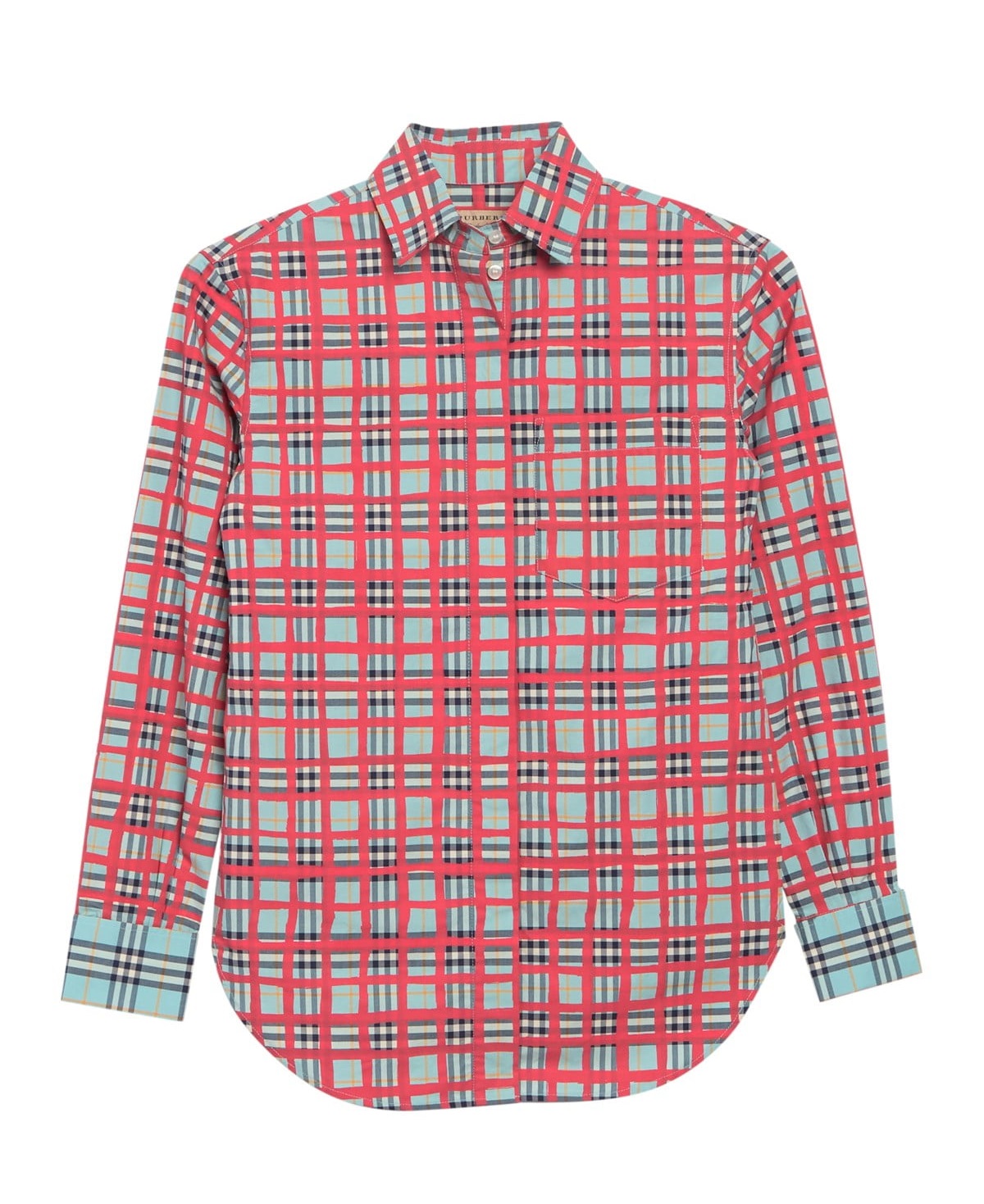 BURBERRY SAOIRSE PLAID LONG SLEEVE SHIRT