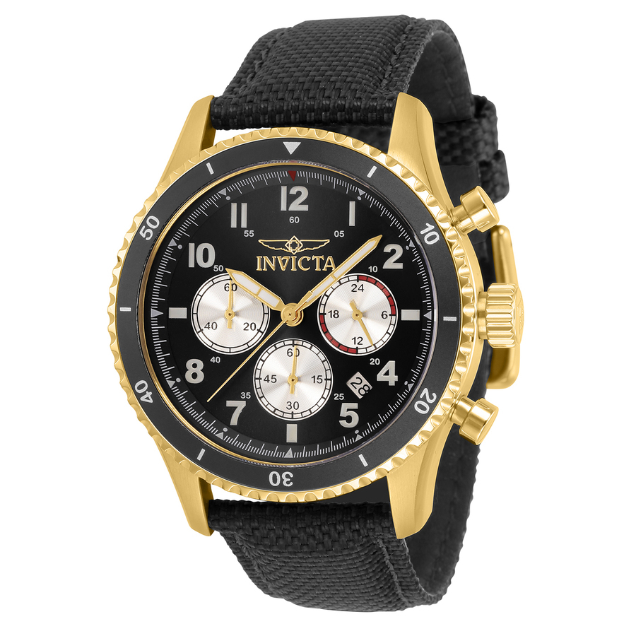 Invicta Speedway Black Dial Mens Watch 31288 In Black,gold Tone