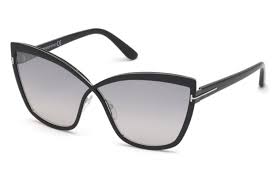 TOM FORD SMOKE MIRROR CAT EYE LADIES SUNGLASSES FT0715 01C 68