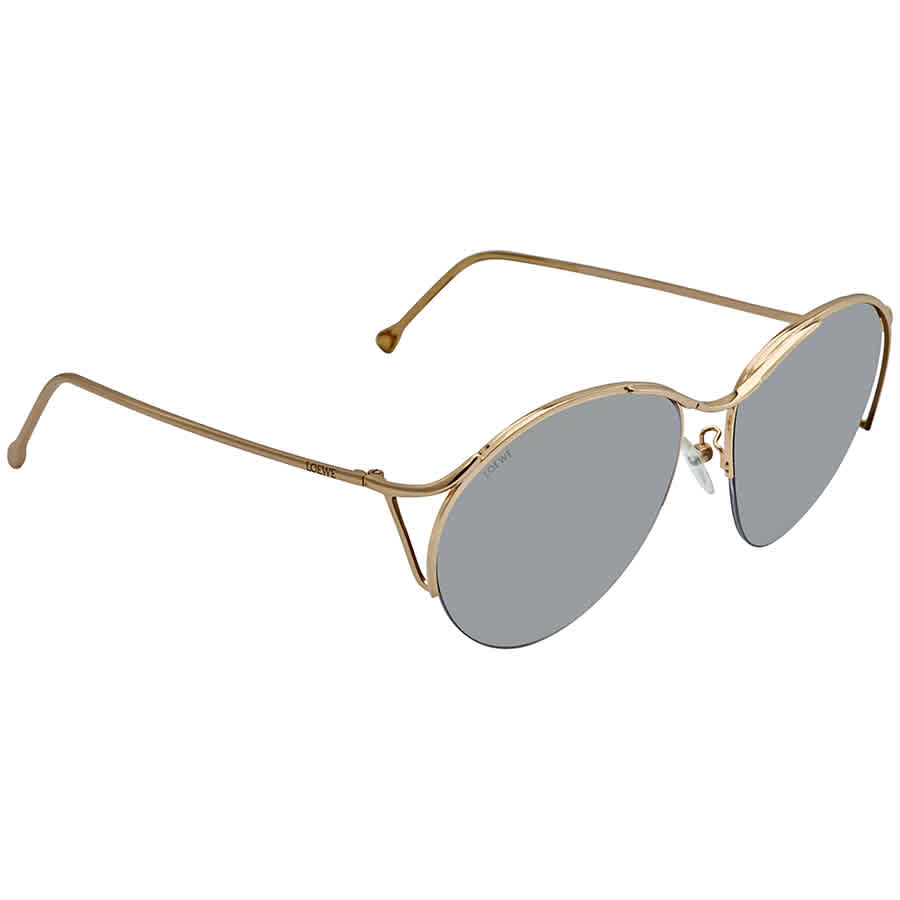 LOEWE GREY MIRROR SILVER ROUND LADIES SUNGLASSES SLW496M-300X