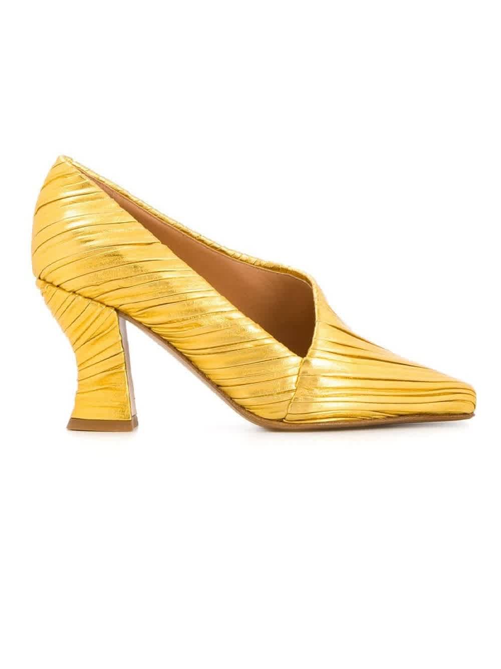 Bottega Almond 75mm Pumps In Yellow ModeSens