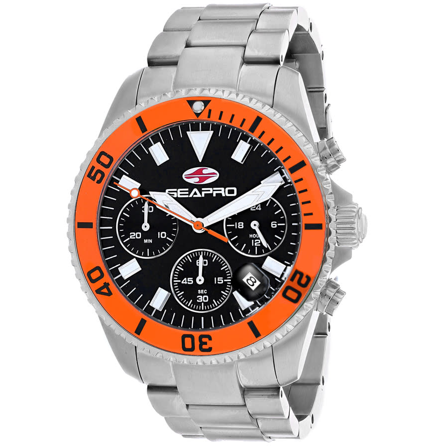 SEAPRO SEAPRO SCUBA 200 CHRONO BLACK DIAL MEN'S WATCH SP4353