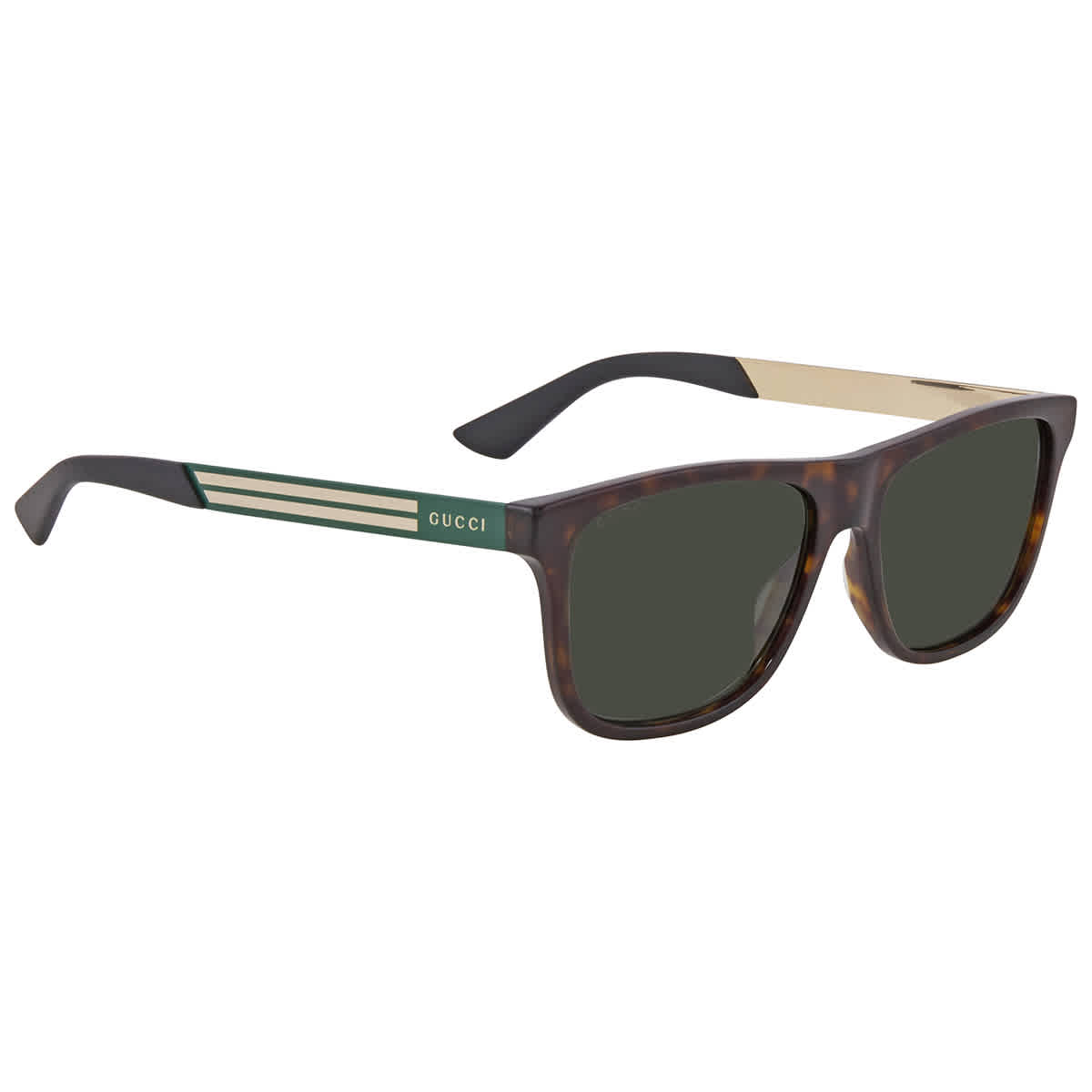 Gucci Green Rectangular Mens Sunglasses Gg0687s-003 57