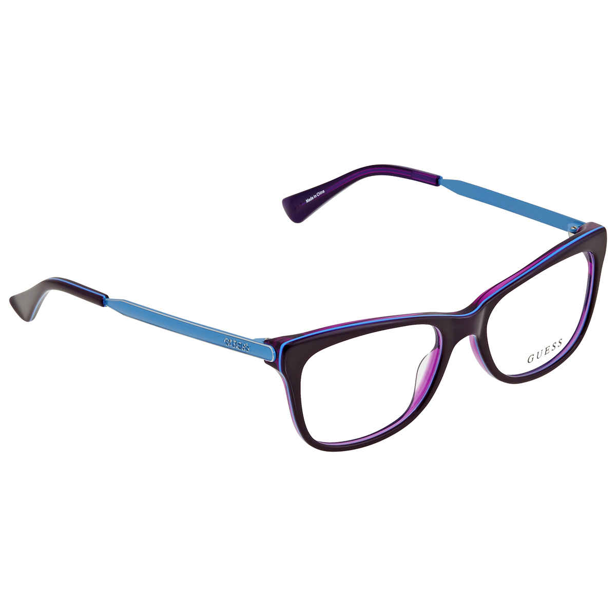 Guess Unisex Purple Round Eyeglass Frames Gu248708151