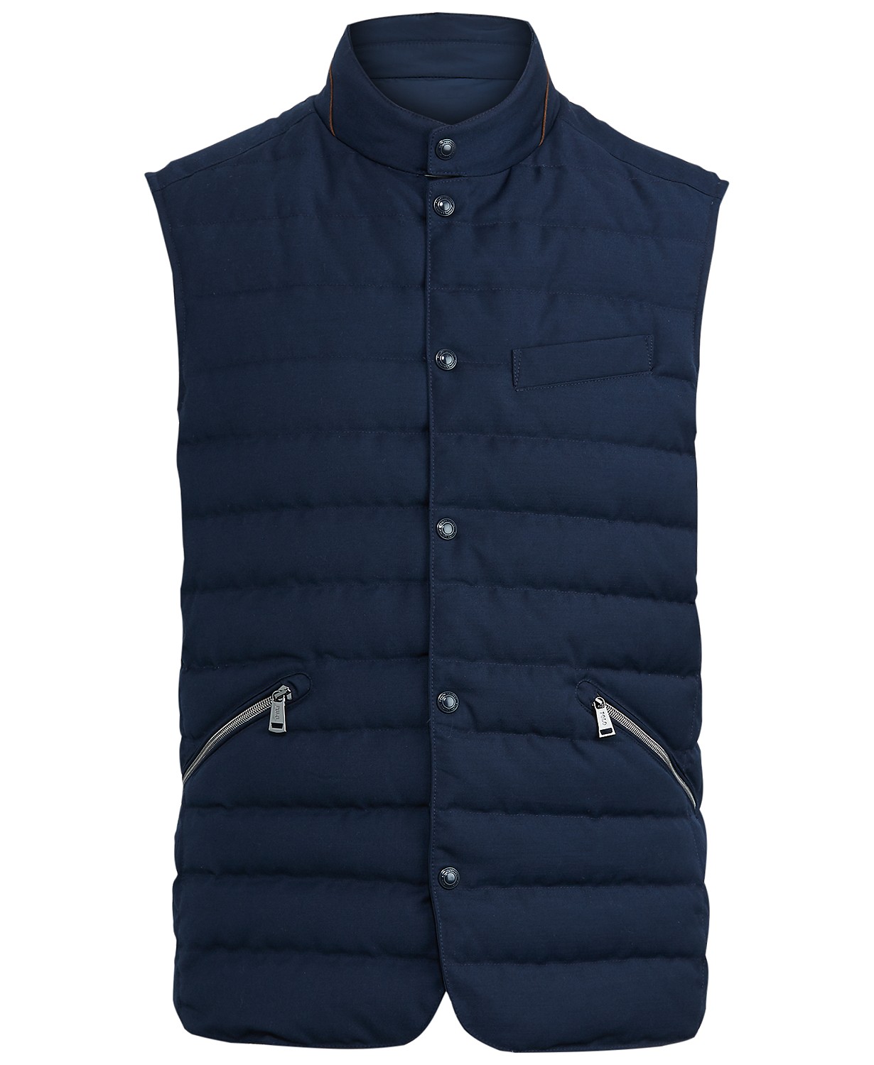 POLO RALPH LAUREN MENS NAVY BLUE REVERSIBLE DOWN VEST