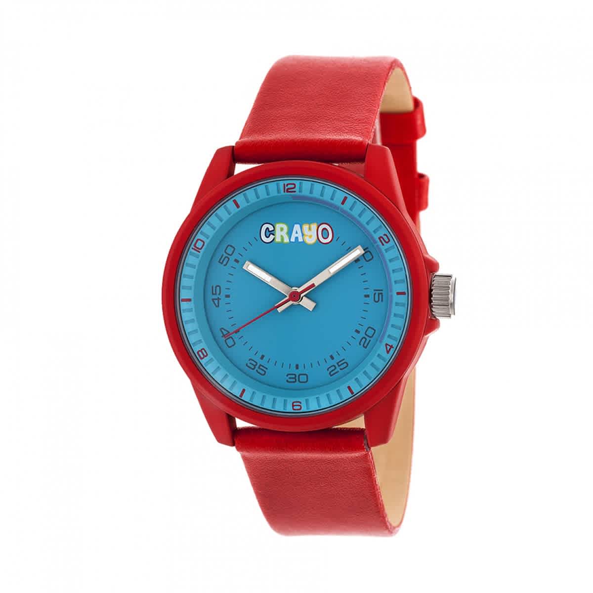 Crayo Jolt Watch Cracr4902 In Red   / Turquoise