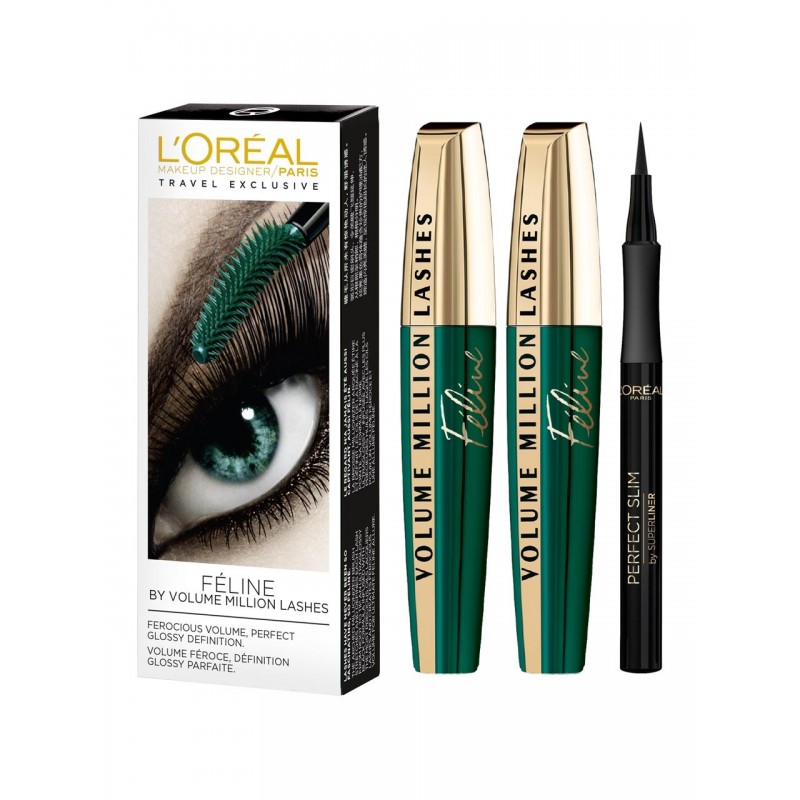 L'oreal Loreal Ladies Volume Million Lashes Mascara Gift Set Makeup 3061376215495 In N,a