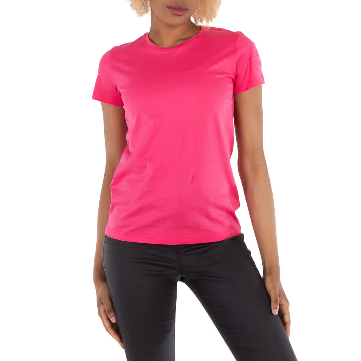 Moncler Pink Logo T-shirt Size X-small In Pink