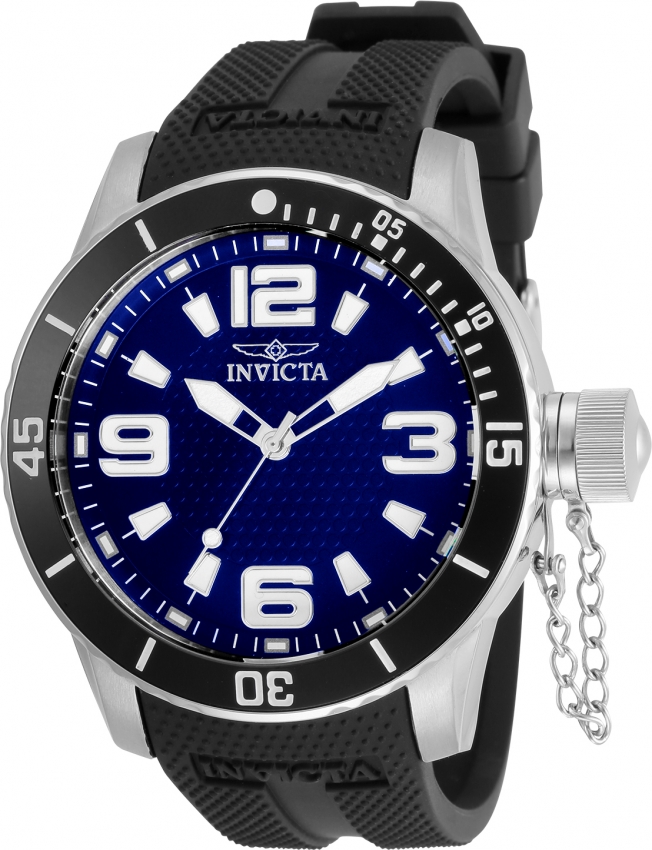 Click to view more detailed imagery on our partner's website Invicta Specialty Quartz Blue Dial Mens Watch 30698 In Black,blue,silver Tone