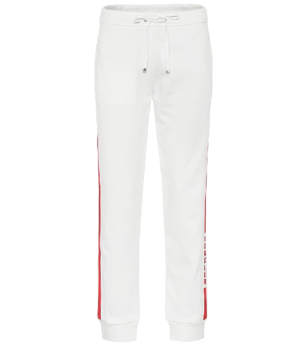 MONCLER STRIPE DETAIL LOGO TRACK TROUSERS