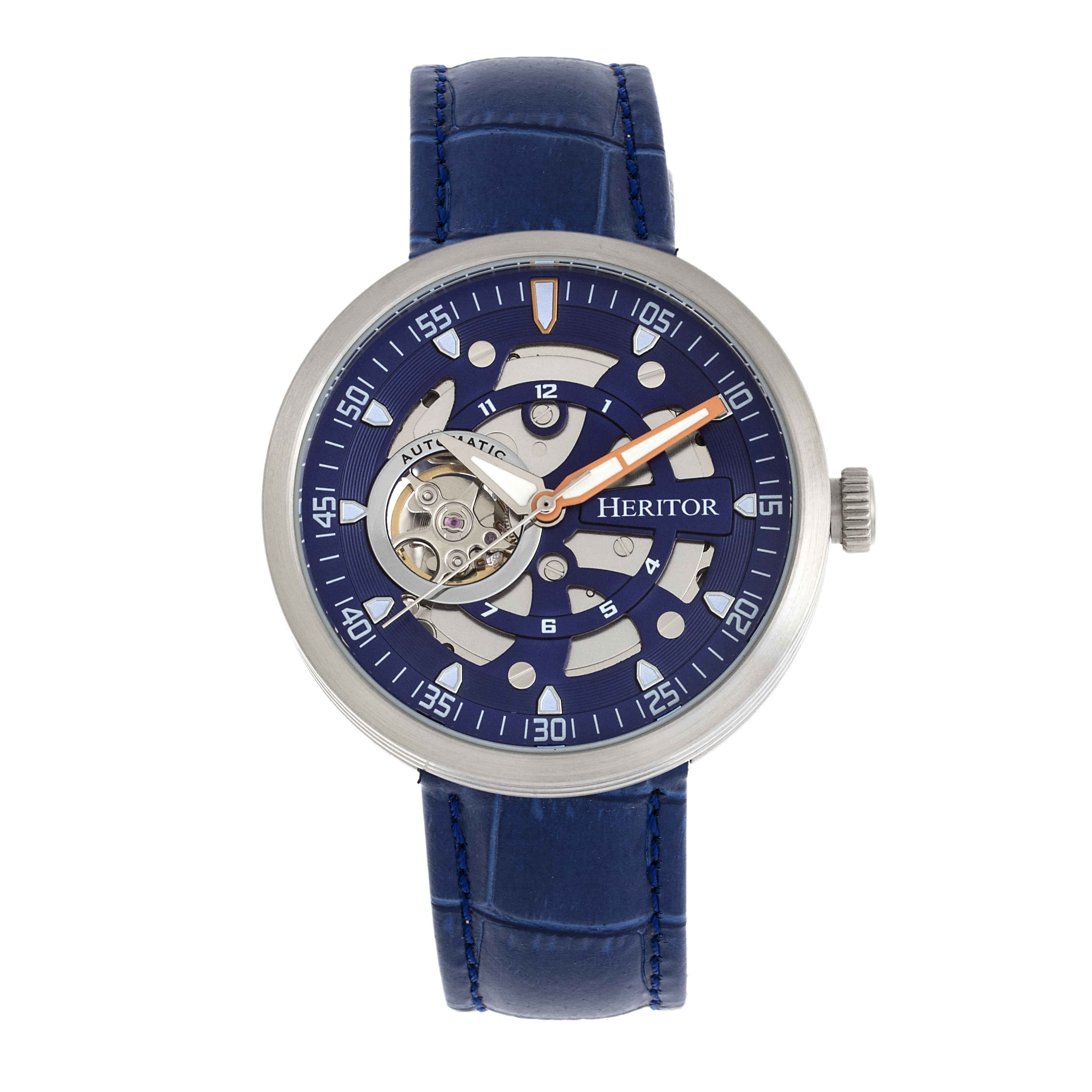 HERITOR JASPER AUTOMATIC BLUE DIAL MENS WATCH HR8705