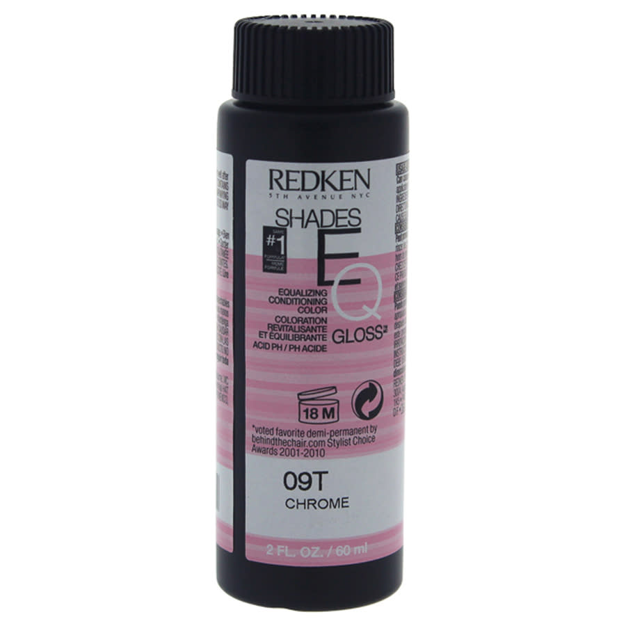 Redken Shades Eq Color Gloss 09t - Chrome By For Unisex - 2 oz Hair Color In Silver Tone