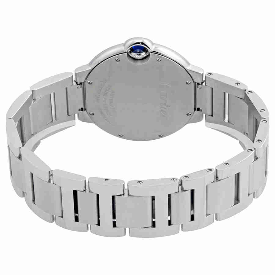 Shop Cartier Ballon Bleu 36 Mm Automatic Diamond Ladies Watch W4bb0017 In Blue / Silver