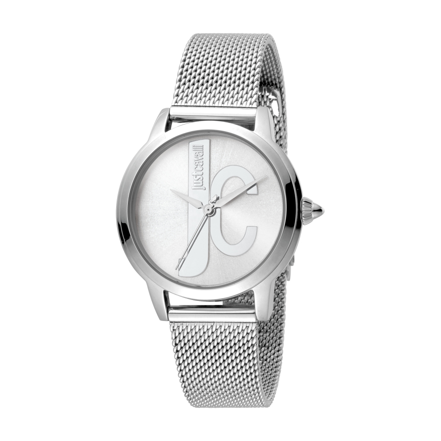 Just Cavalli Jc Set Quartz Silver Dial Ladies Watch Jc1l050m0065 In Silver Tone