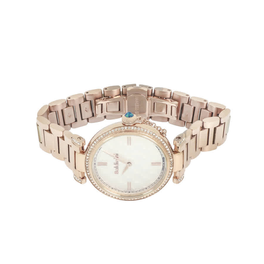 Shop Baldinini Dona Quartz White Dial Ladies Watch 03.l.02.dona In Gold Tone / Rose / Rose Gold Tone / White