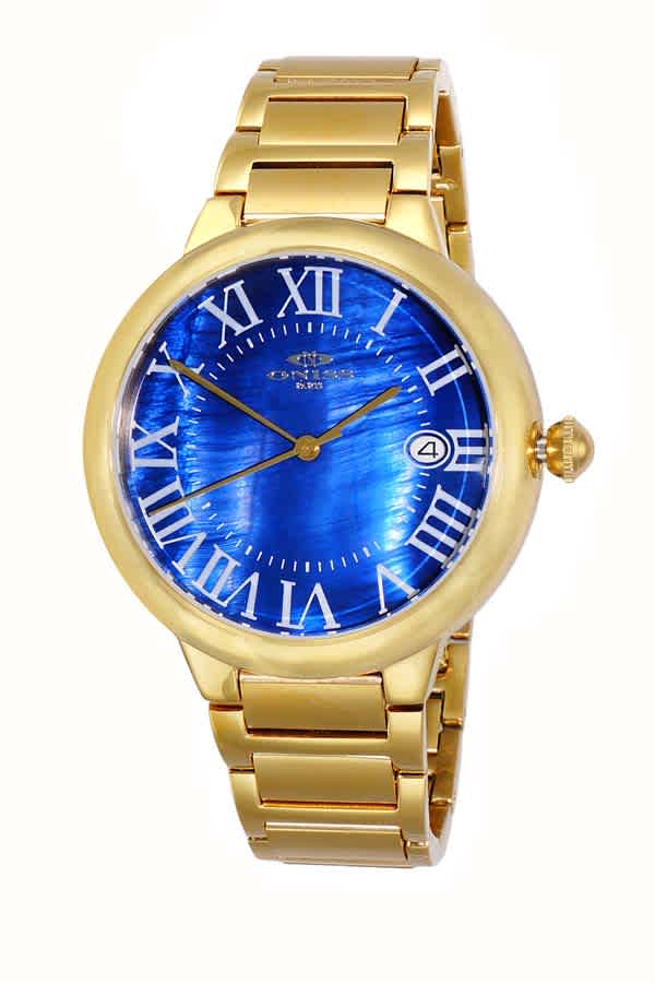 Oniss On2222 Automatic Blue Dial Mens Watch Onj2222-0mgbu In Blue / Gold / Gold Tone