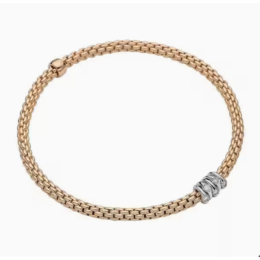 FOPE FOPE 18K ROSE GOLD 0.07CTTW DIAMOND PRIMA BRACELET