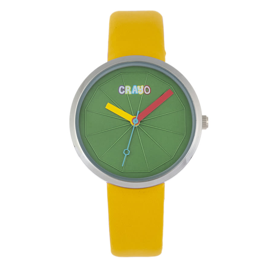 Shop Crayo Metric Quartz Green Dial Unisex Watch Cracr5805 In Red   / Green / Yellow