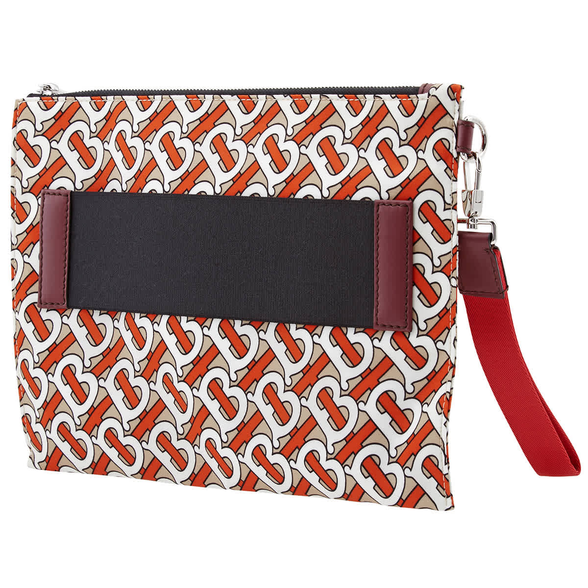 Burberry Red Monogram Print Zip Pouch