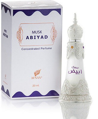 Afnan Unisex Musk Abiyad Perfume Oil 0.67 oz Fragrances 6290171001058