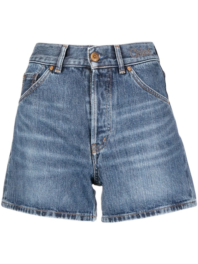 Chloé Mid Wash Kadovar Denim Shorts