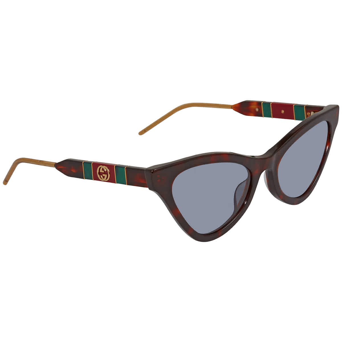 Click to view more detailed imagery on our partner's website Gucci Blue Cat-eye Ladies Sunglasses Gg0597s-002 55