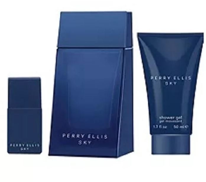 Perry Ellis Mens Sky Gift Set Fragrances 719346296434