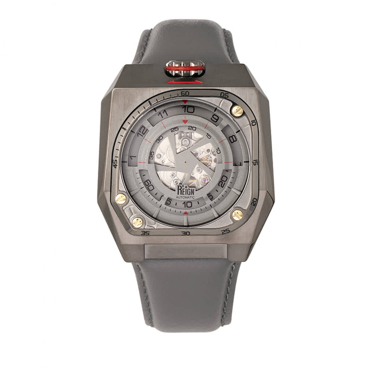 Reign Asher Automatic Grey Dial Mens Watch Reirn5103 In Grey,gunmetal