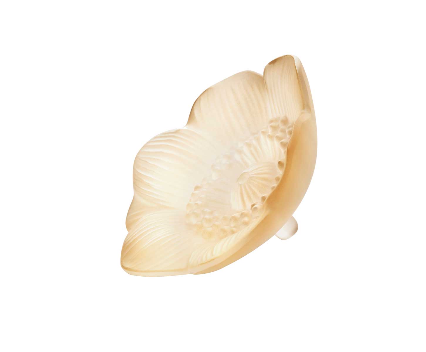 Lalique Anemone Small Sculpture In Gold