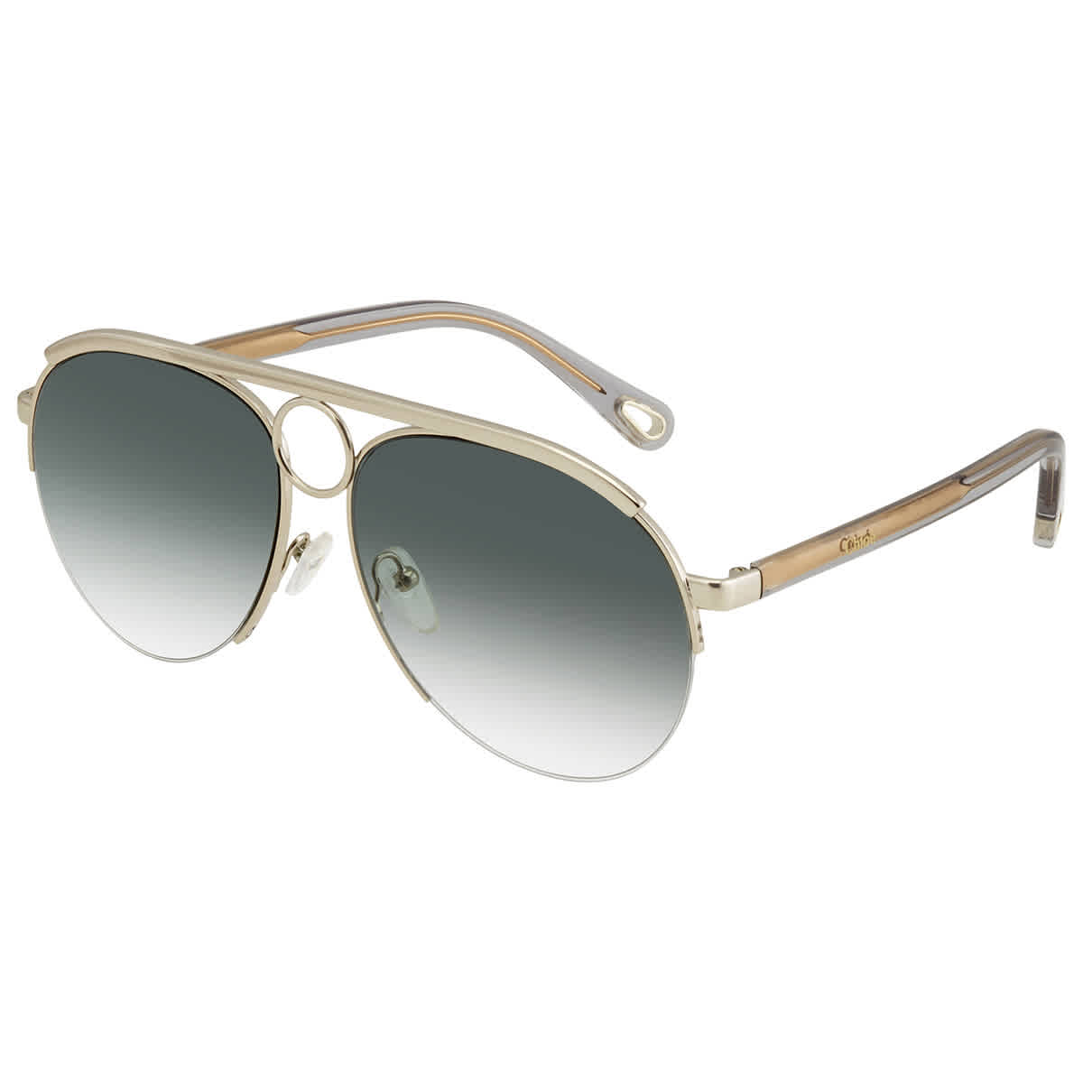 CHLOÉ GOLD AVIATOR LADIES SUNGLASSES CE152S 838 59