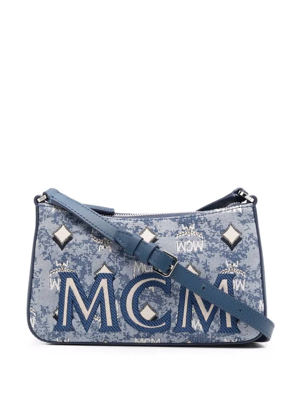 Blue clearance mcm purse