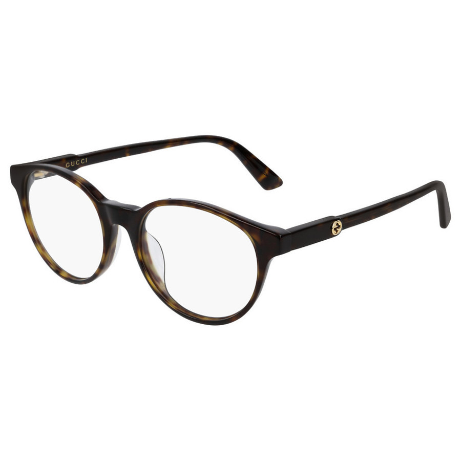 Gucci Ladies Tortoise Oval Eyeglass Frames Gg0487oa007 51