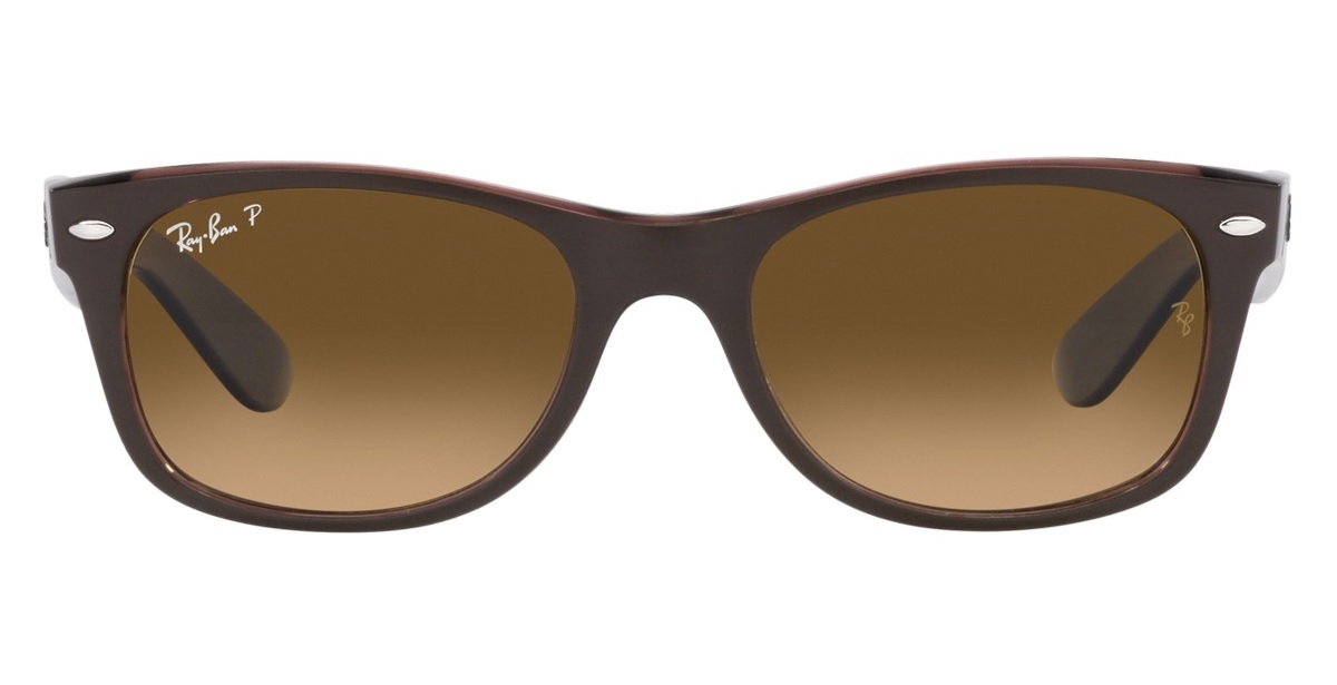 Ray Ban New Wayfarer Classic Sunglasses Tortoise Frame Brown Lenses 55-18 In Brown