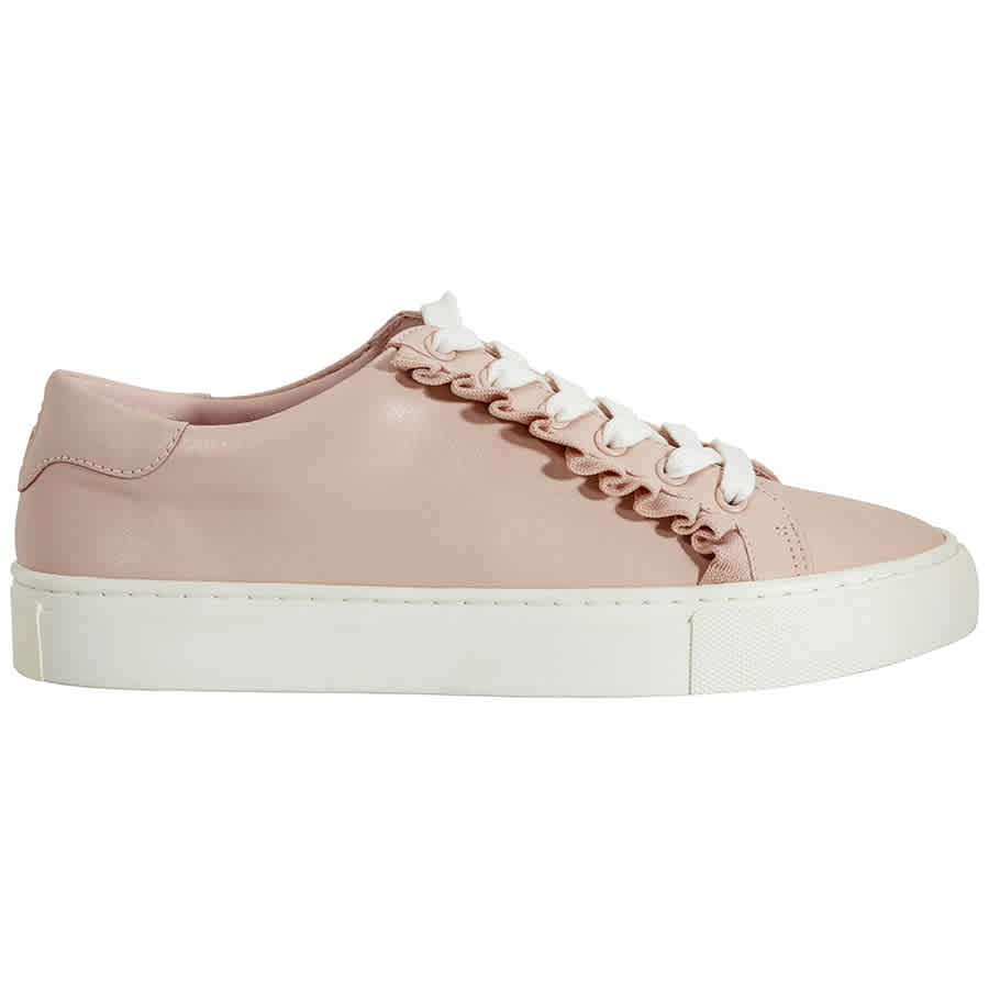 Tory Burch Ladies Pink Ruffle Sneakers