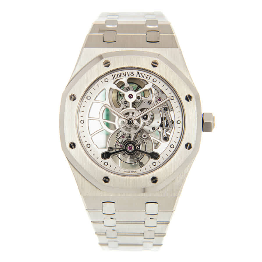 Shop Audemars Piguet Ultra Thin Tourbillon Openworked 26518st.oo.1220st.01 In Silver