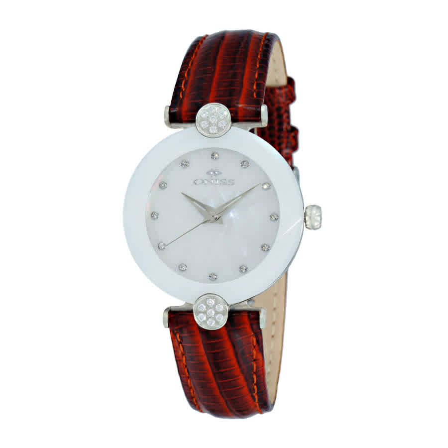 Oniss On8776mop White Dial Ladies Watch Onj8776-0lwt In Blue / Brown / Mop / White