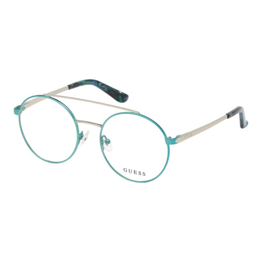 GUESS LADIES BLUE ROUND EYEGLASS FRAMES GU271408452