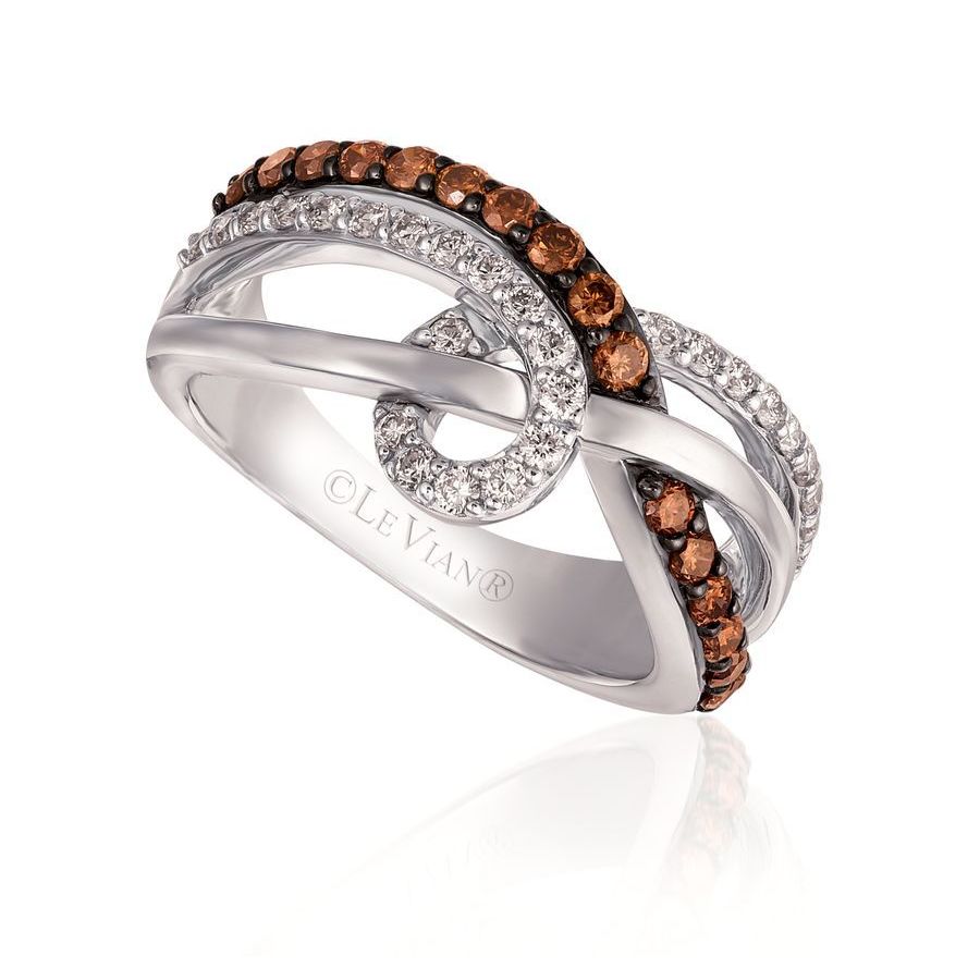 Le Vian Ladies Chocolate Diamonds Fashion Ring In 14k Vanilla Gold In Brown