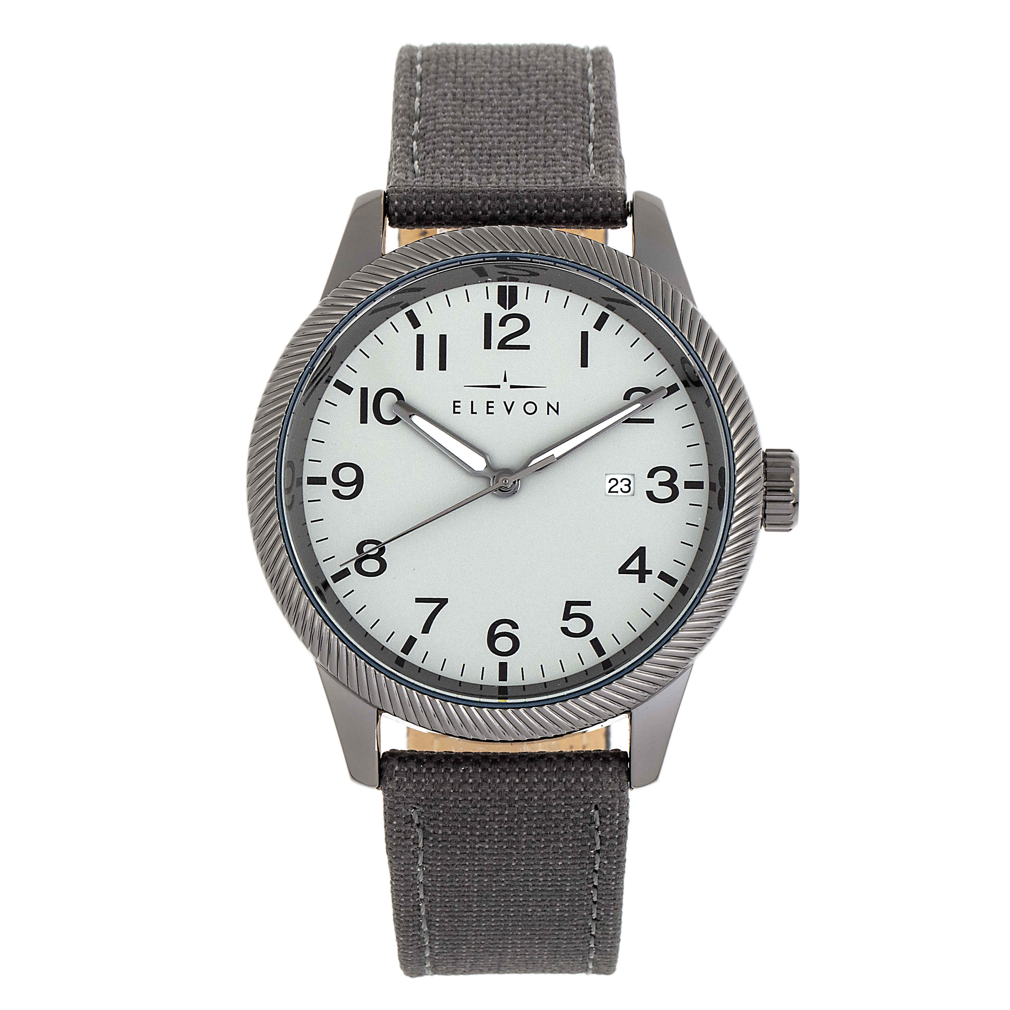 Elevon Bandit Quartz Grey Dial Mens Watch Ele118-6 In Grey,gunmetal