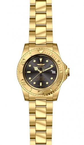 Invicta Pro Diver Black Dial Gold Ion-plated Mens Watch 15848 In Black,gold Tone