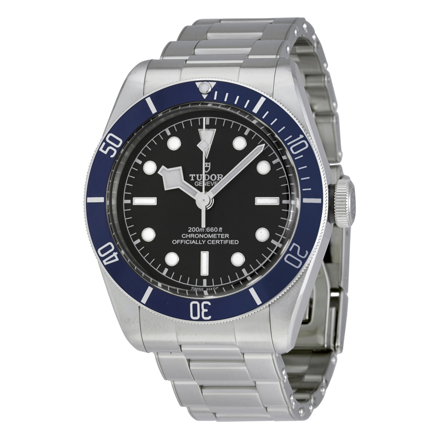 Tudor Heritage Black Bay Automatic Black Dial Mens Watch 79230b-bkss In Black / Blue