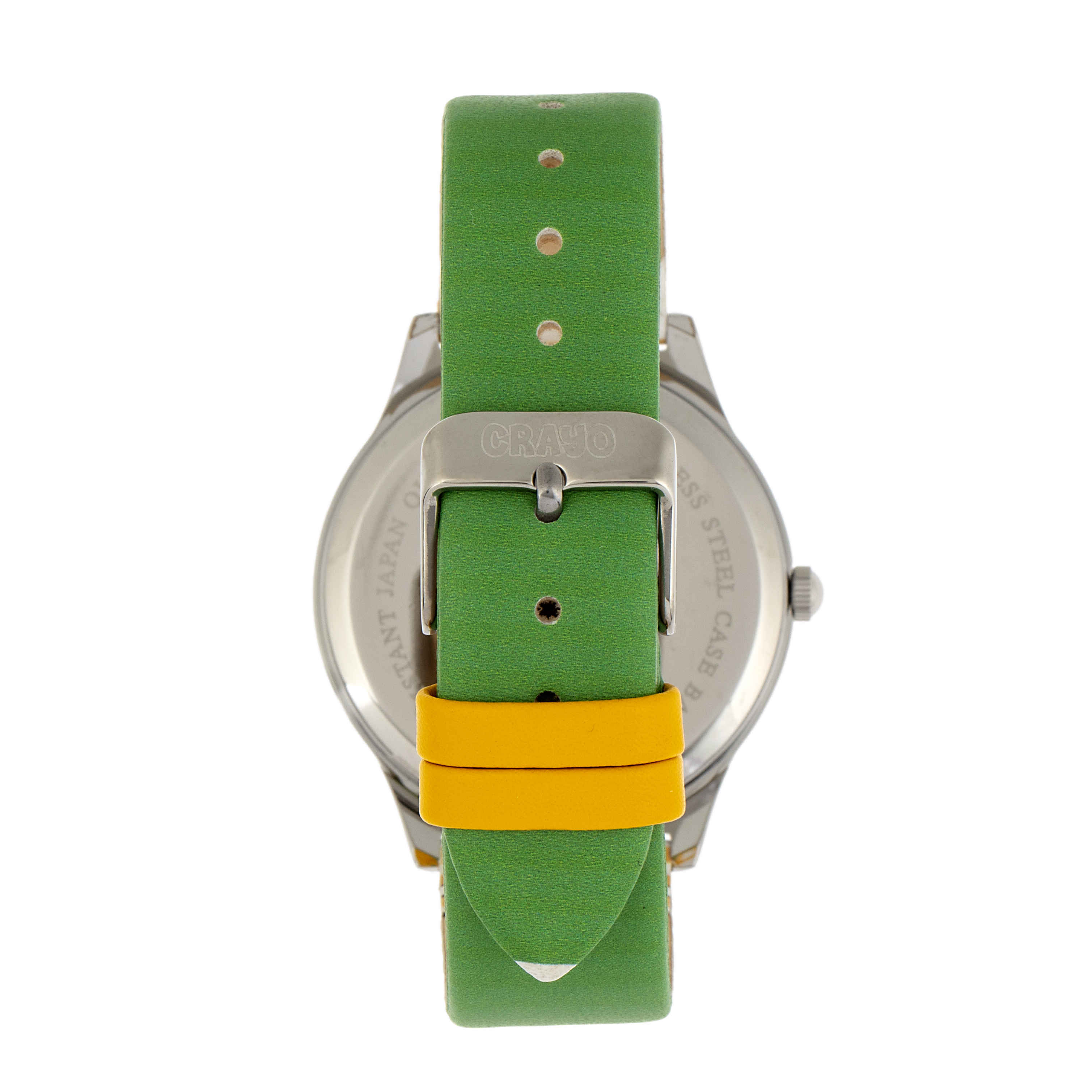 Shop Crayo Aboard Quartz Grey Dial Unisex Watch Cracr5603 In Green / Grey / Yellow