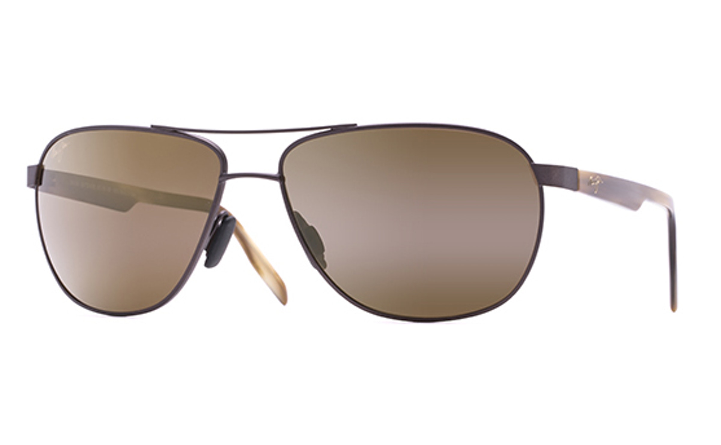 Maui Jim Castles Bronze Aviator Sunglasses H728-01m 61 In Brown