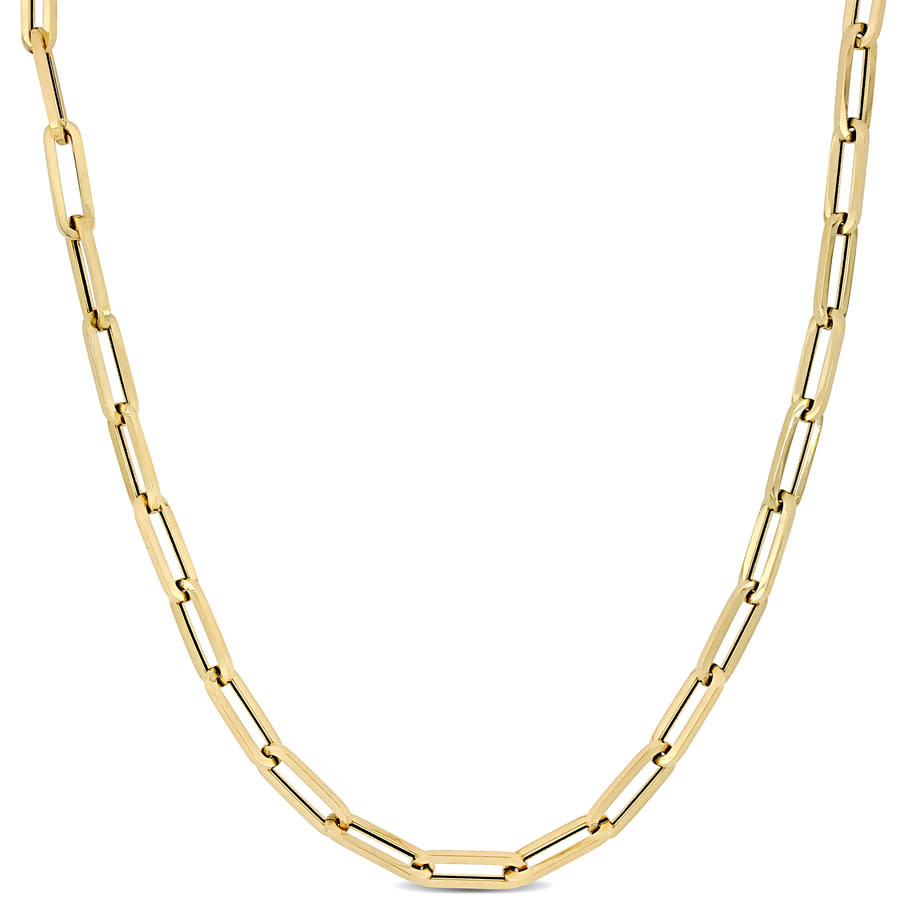 Amour 14k Yellow Gold 4.5mm Oval Link Necklace 24.5