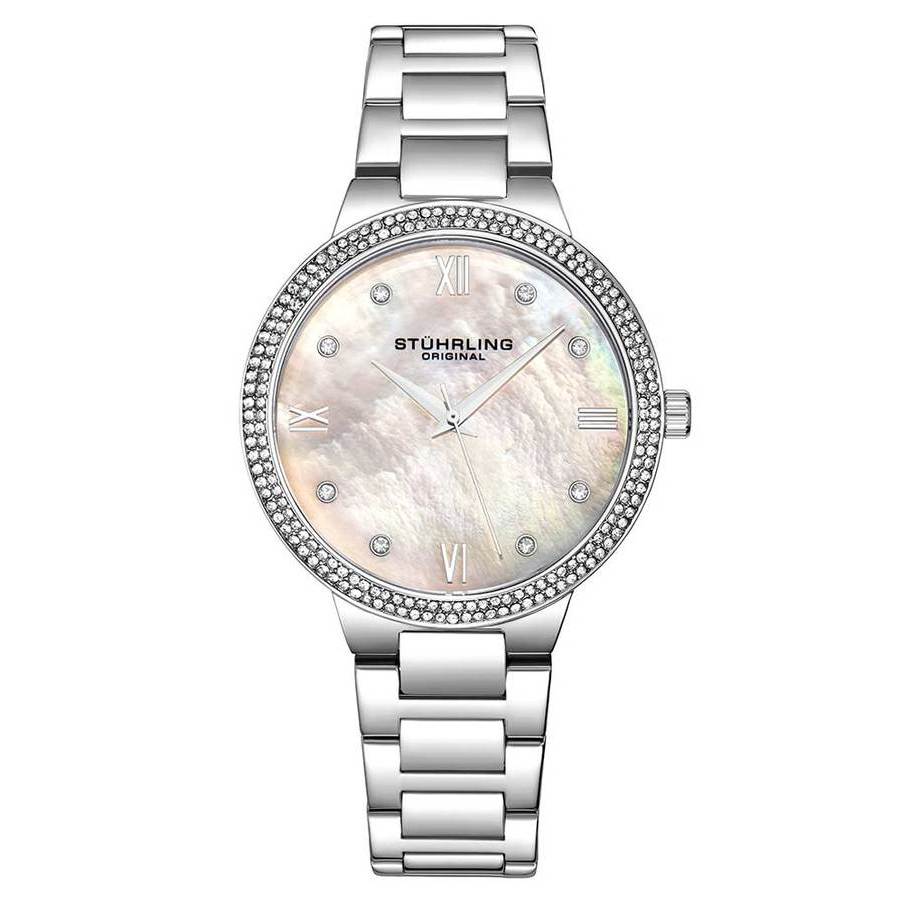 Stuhrling Original Symphony Silver-tone Dial Ladies Watch M15619 In Mother Of Pearl / Silver